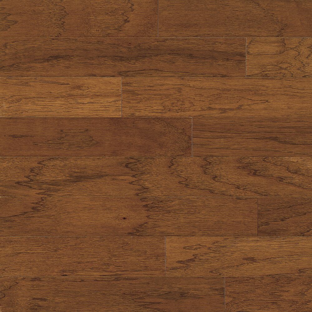 Falcoln Brown 5" Wide Hickory Engineered Hardwood Flooring, 3/8" Thick, 10"-48" Lengths, Urethane Finish, USA Made