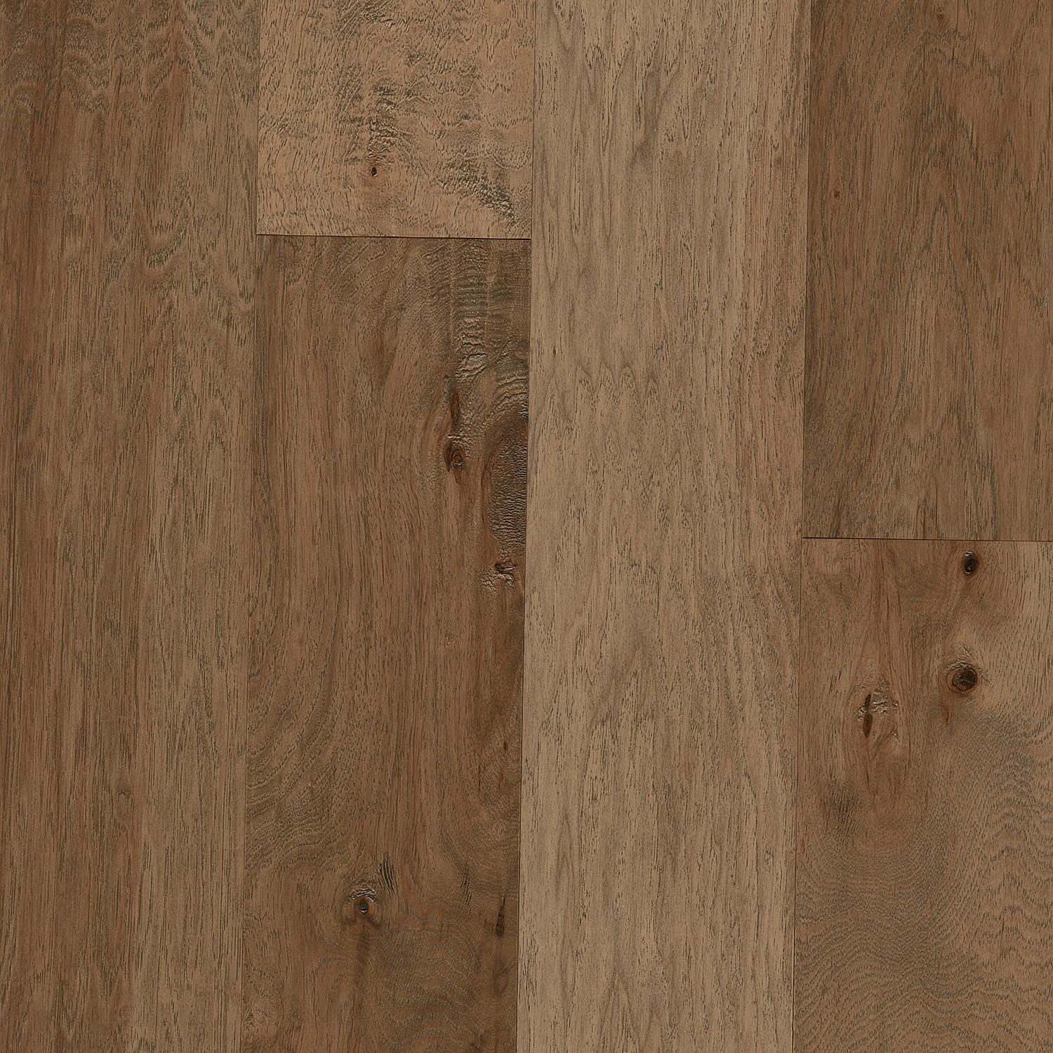 Driftscape 6.5" Wide Hickory Engineered Hardwood Flooring, 3/8" Thick, Hand-Scraped, Low Gloss, 10"-48" Lengths - ShippingFloors