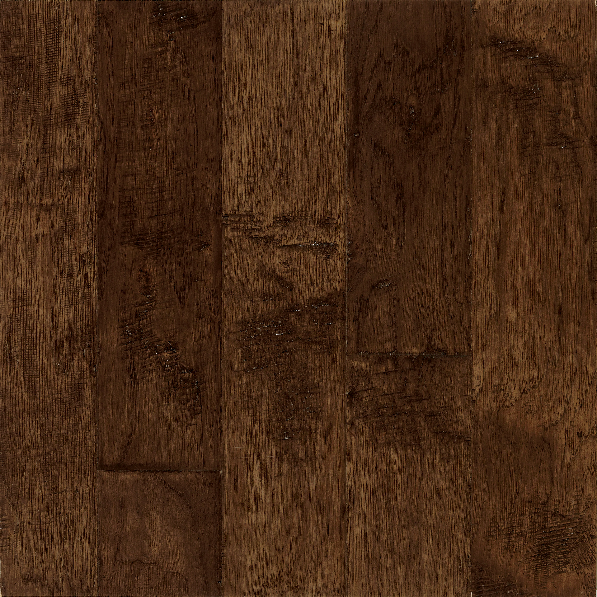Frontier Bison 5" Hickory Engineered Hardwood Flooring – 3/8" Thick, Hand Scraped, Medium Gloss, Varying Lengths - ShippingFloors