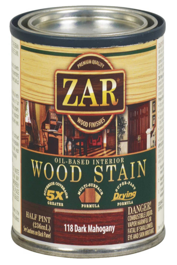 ZAR Oil-Based Wood Stain, Dark Mahogany, 1/2 Pt - ShippingFloors